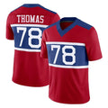 Pkot NY.Giants #78 Andrew Thomas Player Red Century Vapor F.U.S.E. Home Game Stitched Jerseys