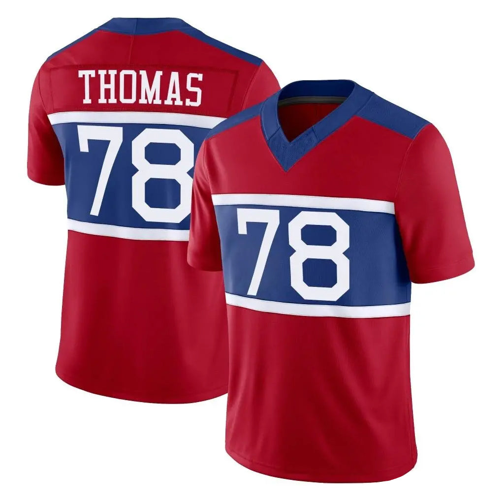 Pkot NY.Giants #78 Andrew Thomas Player Red Century Vapor F.U.S.E. Home Game Stitched Jerseys