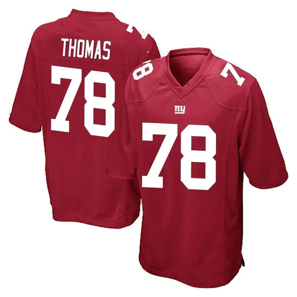 Pkot NY.Giants #78 Andrew Thomas Player Red Home Game Stitched Jerseys