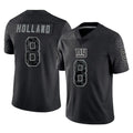 Pkot NY.Giants #8 Jevon Holland Player Black Limited Reflective Home Game Stitched Jerseys