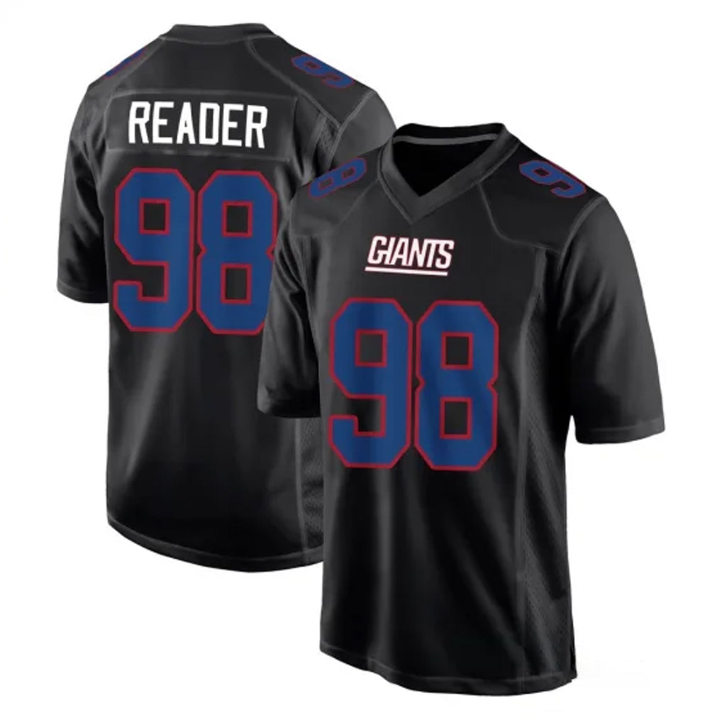 Pkot NY.Giants #98 DJ Reader Player Carbon Fashion Limited Home Game Stitched Jerseys