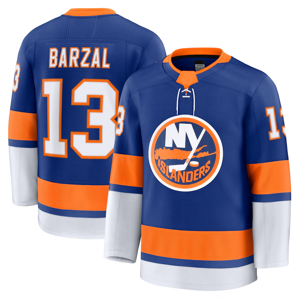 Pkot NY.Islanders #13 Mathew Barzal Royal Home Premium Jerseys