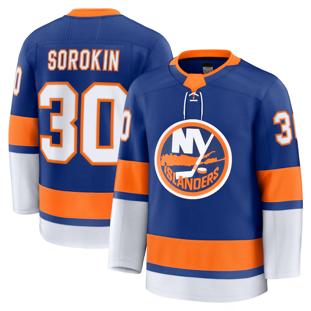 Pkot NY.Islanders #30 Ilya Sorokin Royal Home Premium Jerseys
