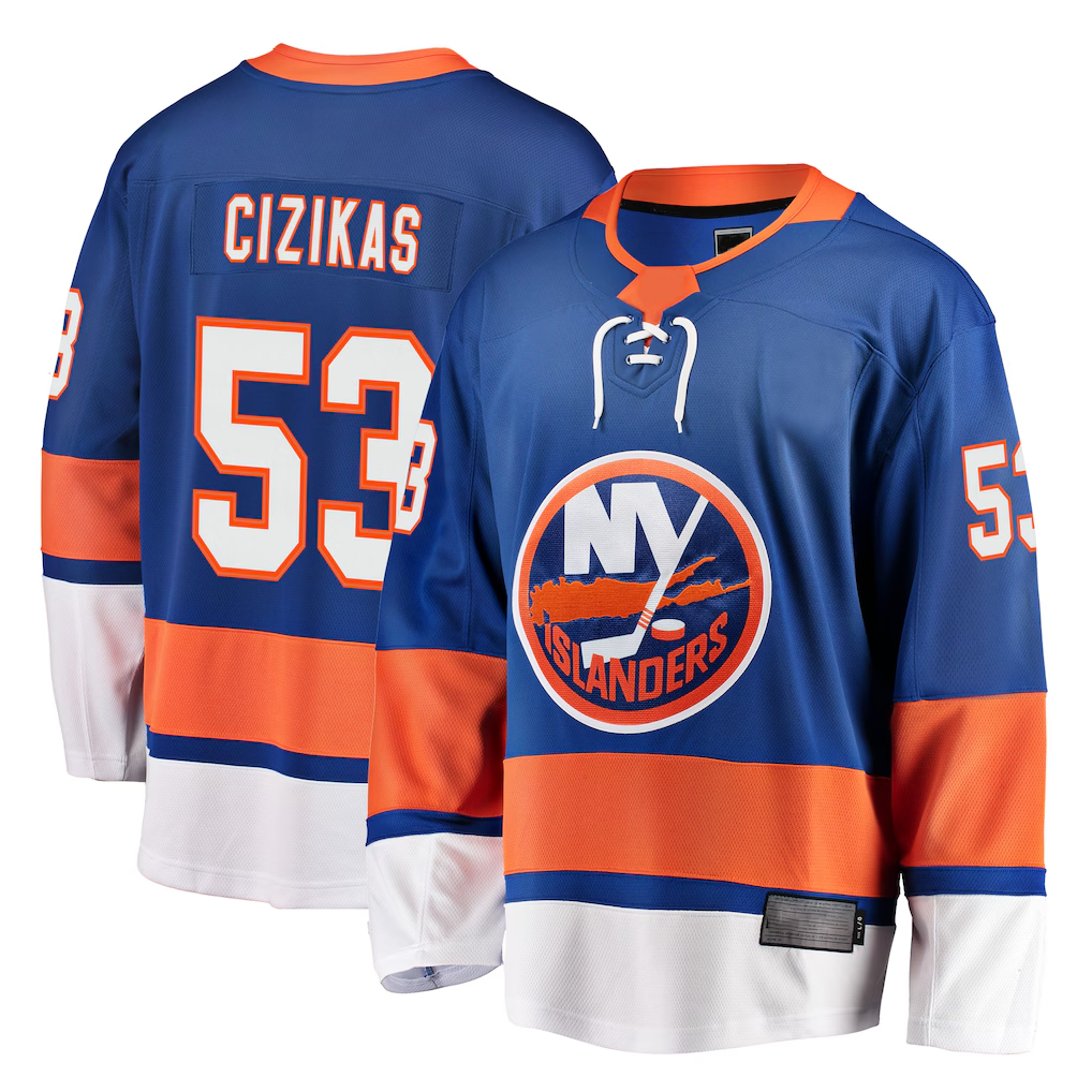 Pkot NY.Islanders #53 Casey Cizikas Royal Breakaway Player Jerseys