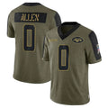Pkot NY.Jets #0 Braelon Allen Player Olive Salute To Service Limited Game Stitched Jerseys