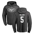 Pkot NY.Jets #5 Garrett Wilson Player Gray Pullover Hoodies Limited Game Stitched Jerseys