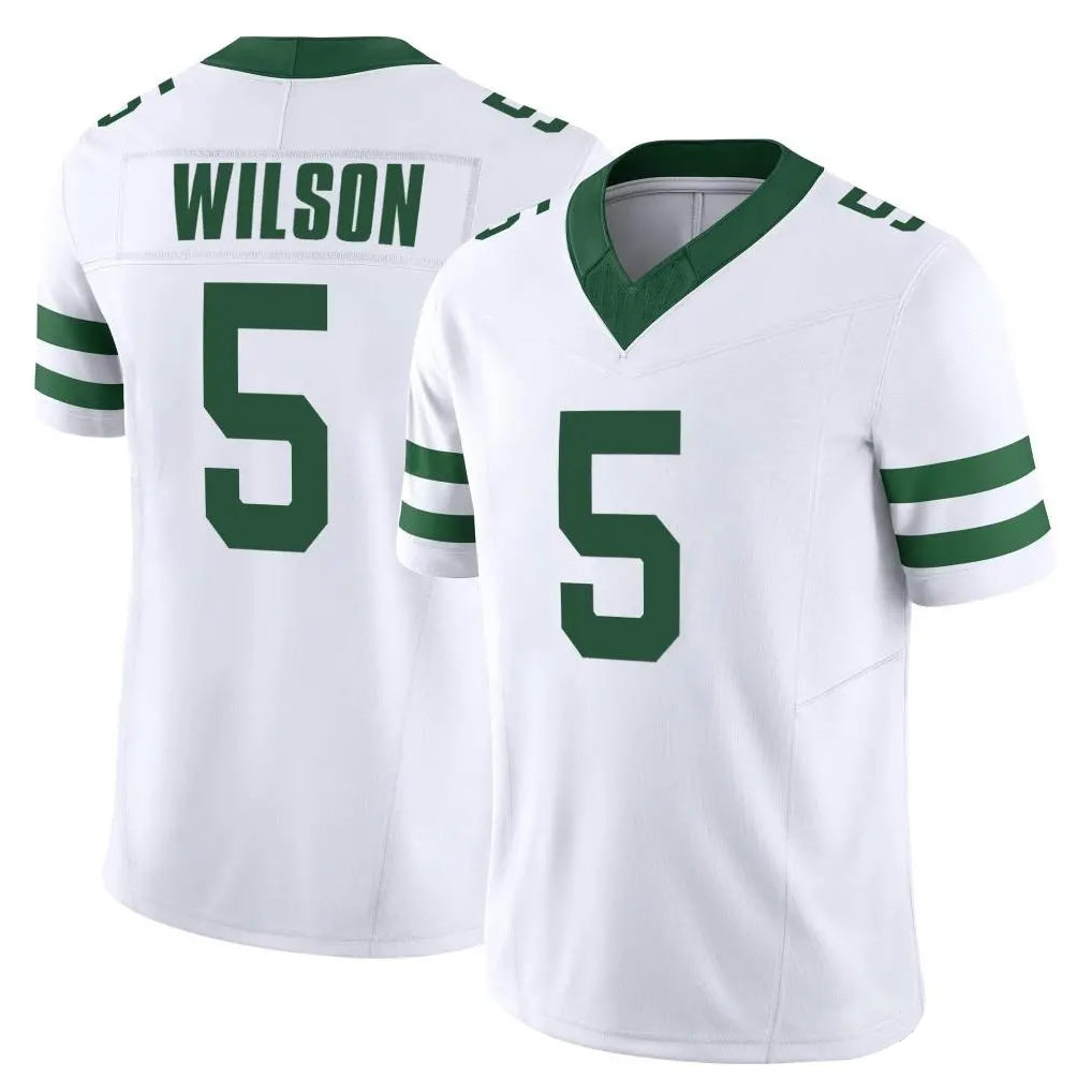 Pkot NY.Jets #5 Garrett Wilson Player White Legacy Limited Vapor F.U.S.E. Home Game Stitched Jerseys