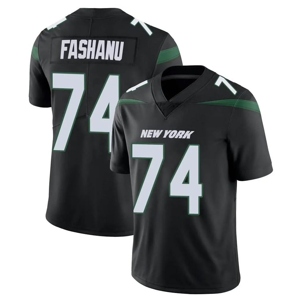 Pkot NY.Jets #74 Olu Fashanu Player Stealth Black Limited Vapor Home Game Stitched Jerseys