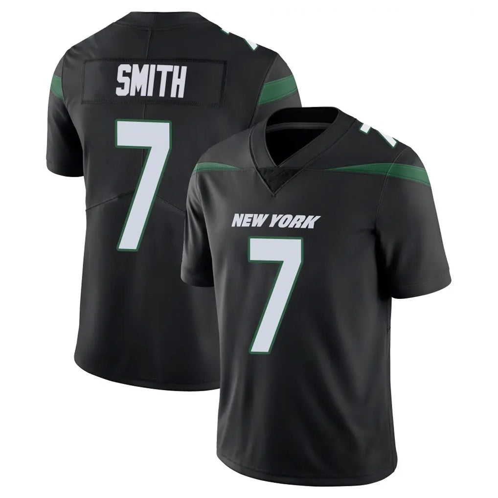 Pkot NY.Jets #7 Geno Smith Player Stealth Black Limited Vapor Home Game Stitched Jerseys