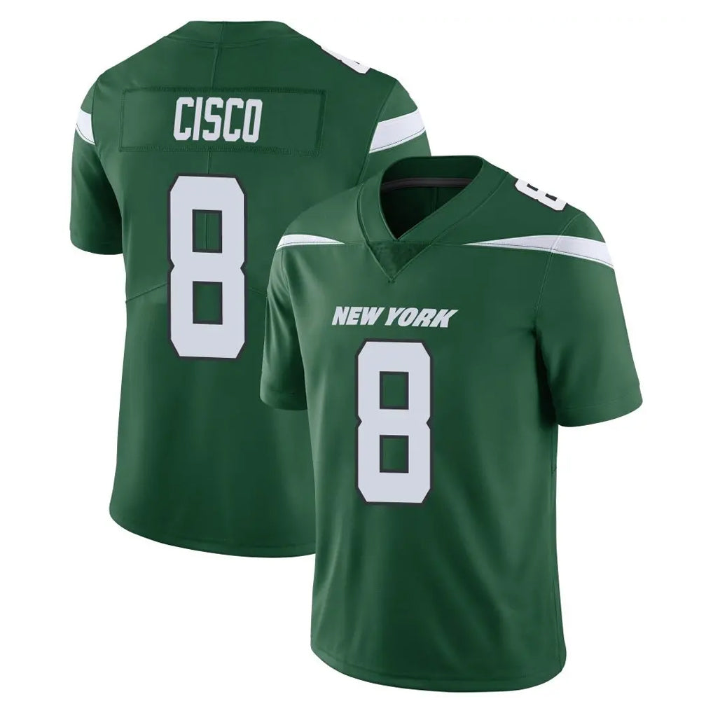 Pkot NY.Jets #8 Andre Cisco Player Green Limited Vapor Home Game Stitched Jerseys