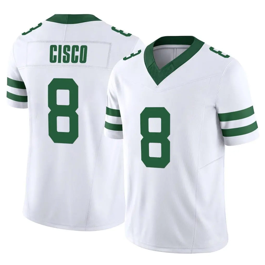 Pkot NY.Jets #8 Andre Cisco Player White Legacy Limited Vapor F.U.S.E. Home Game Stitched Jerseys
