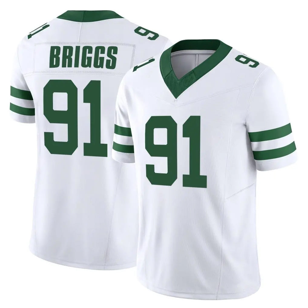 Pkot NY.Jets #91 Jowon Briggs Player White Legacy Limited Vapor F.U.S.E. Home Game Stitched Jerseys