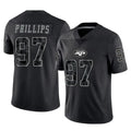 Pkot NY.Jets #97 Harrison Phillips Player Stealth Black Limited Reflective Home Game Stitched Jerseys