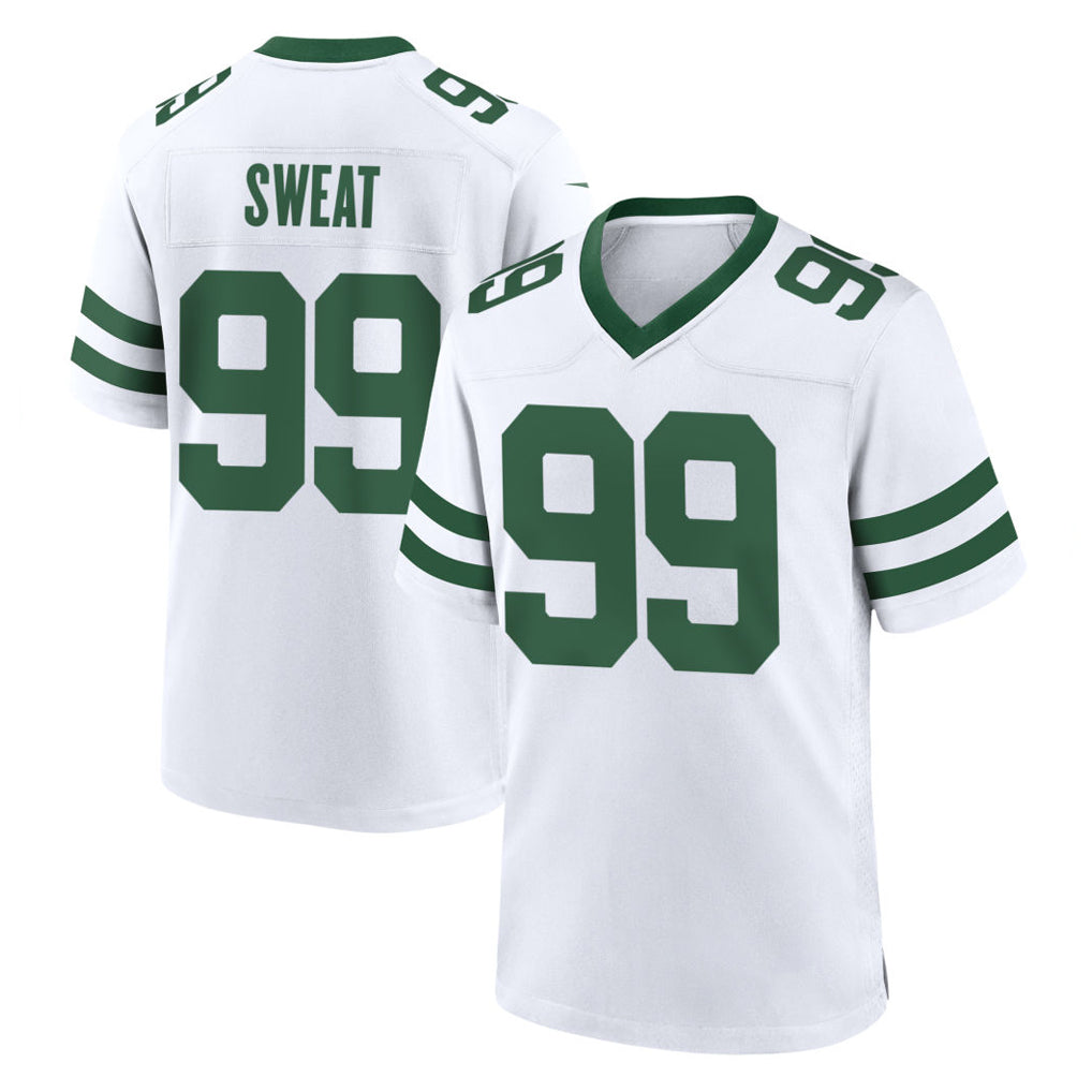 Pkot NY.Jets #99 T'Vondre Sweat Player White Legacy Home Game Stitched Jerseys