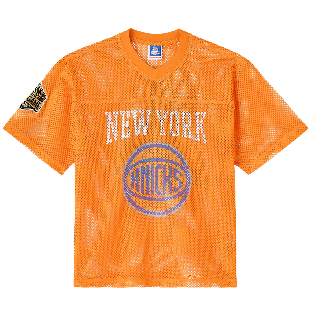 Pkot NY.Knicks OVO x  Orange Mesh Football Fashion Jerseys