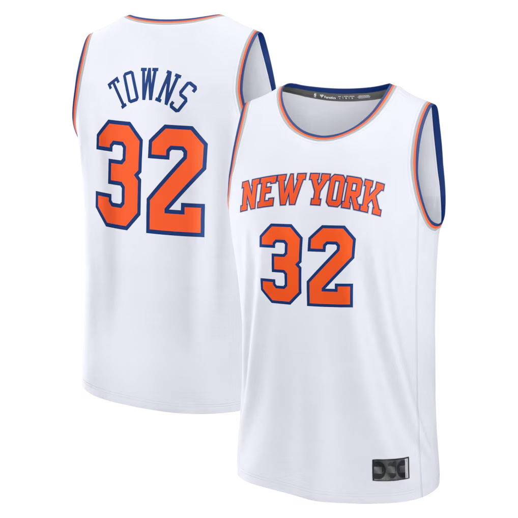Pkot NY.Knicks #32 Karl-Anthony Towns White Fast Break Replica Player Jerseys - Association Edition