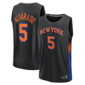 Pkot NY.Knicks #5 Jose Alvarado Black Fast Break Replica Jerseys - Statement Edition