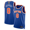 Pkot NY.Knicks #8 OG Anunoby Blue 2026  Finals Patch Swingman Jerseys - Icon Edition