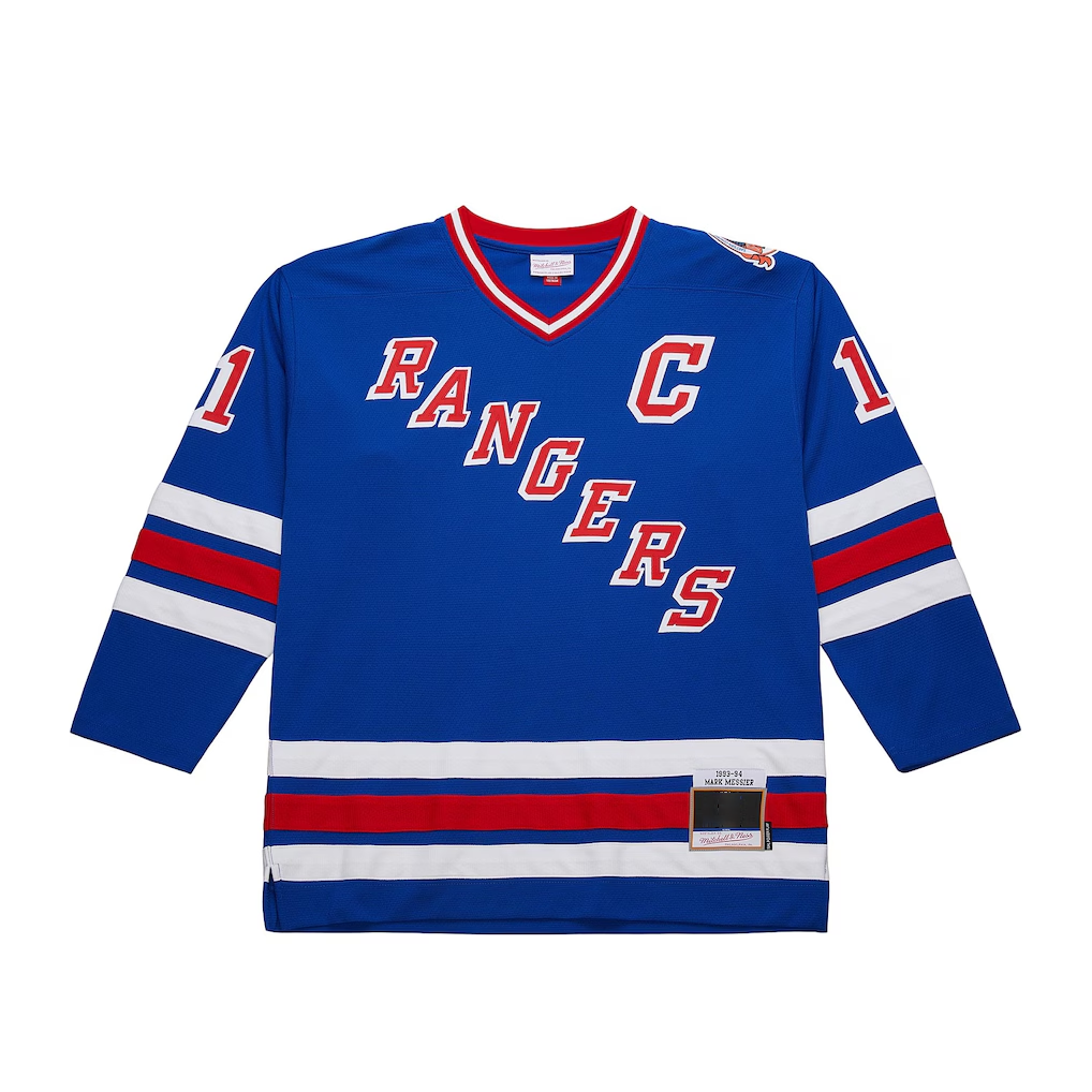 Pkot NY.Rangers Mark Messier Mitchell & Ness Blue Big & Tall 1993-94 Blue Line 2.0 Jerseys
