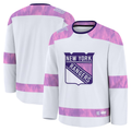 Pkot NY.Rangers White 2024 Hockey Fights Cancer Practice Jerseys