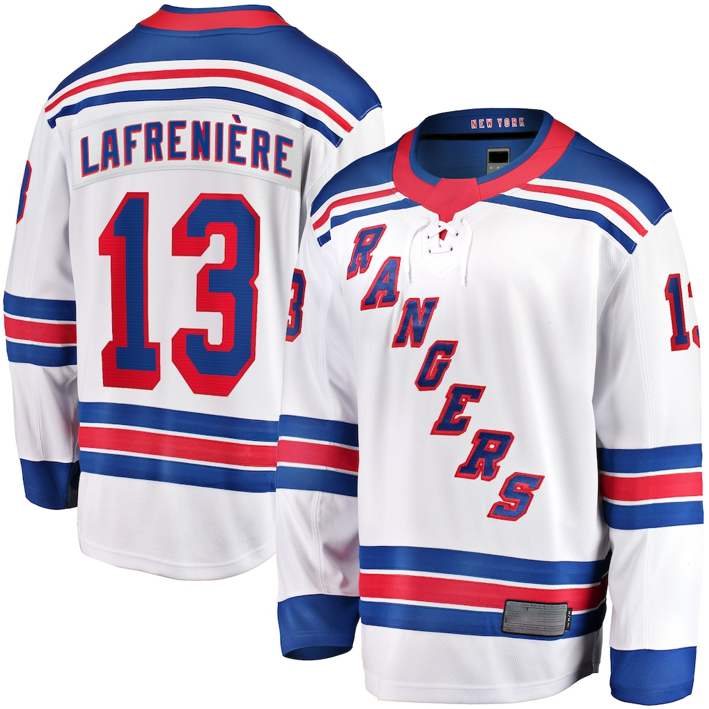 Pkot NY.Rangers #13 Alexis Lafreniere White Breakaway Jerseys