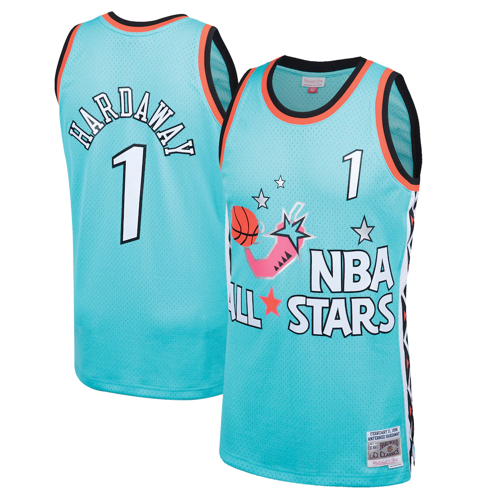 Pkot O.Magic 1996 All-Star Game #1 Penny Hardaway Mitchell & Ness Teal Hardwood Classics Swingman Jerseys