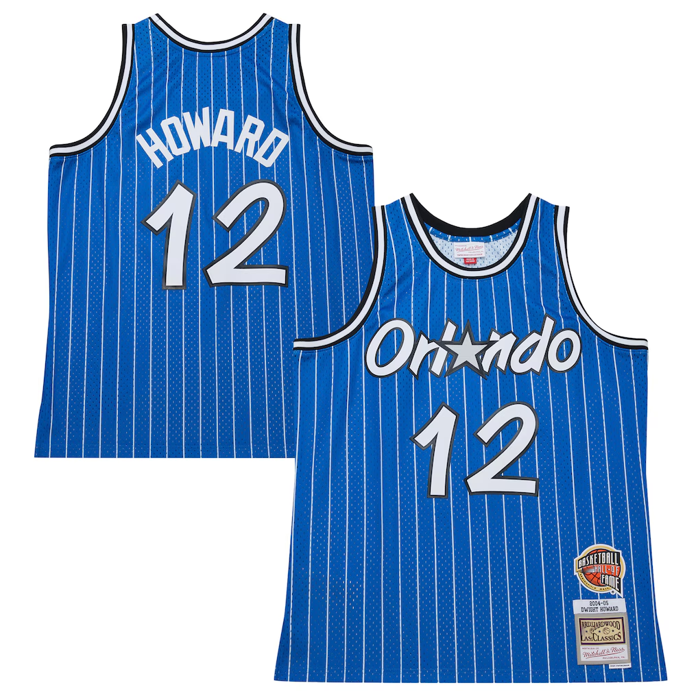 Pkot O.Magic #12 Dwight Howard Blue 200405 Hardwood Classics Hall of Fame Swingman Jerseys