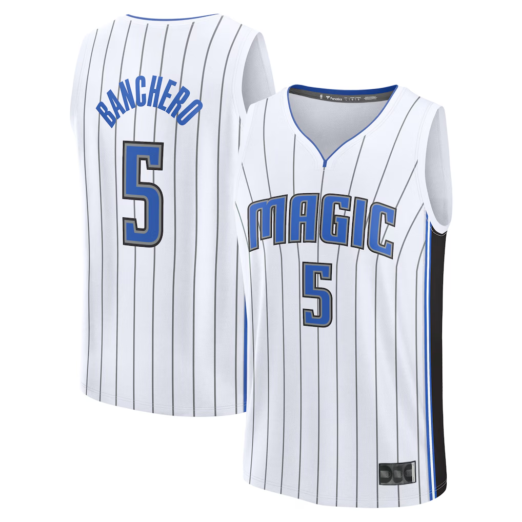 Pkot O.Magic #5 Paolo Banchero White Fast Break Replica Player Jerseys - Association Edition
