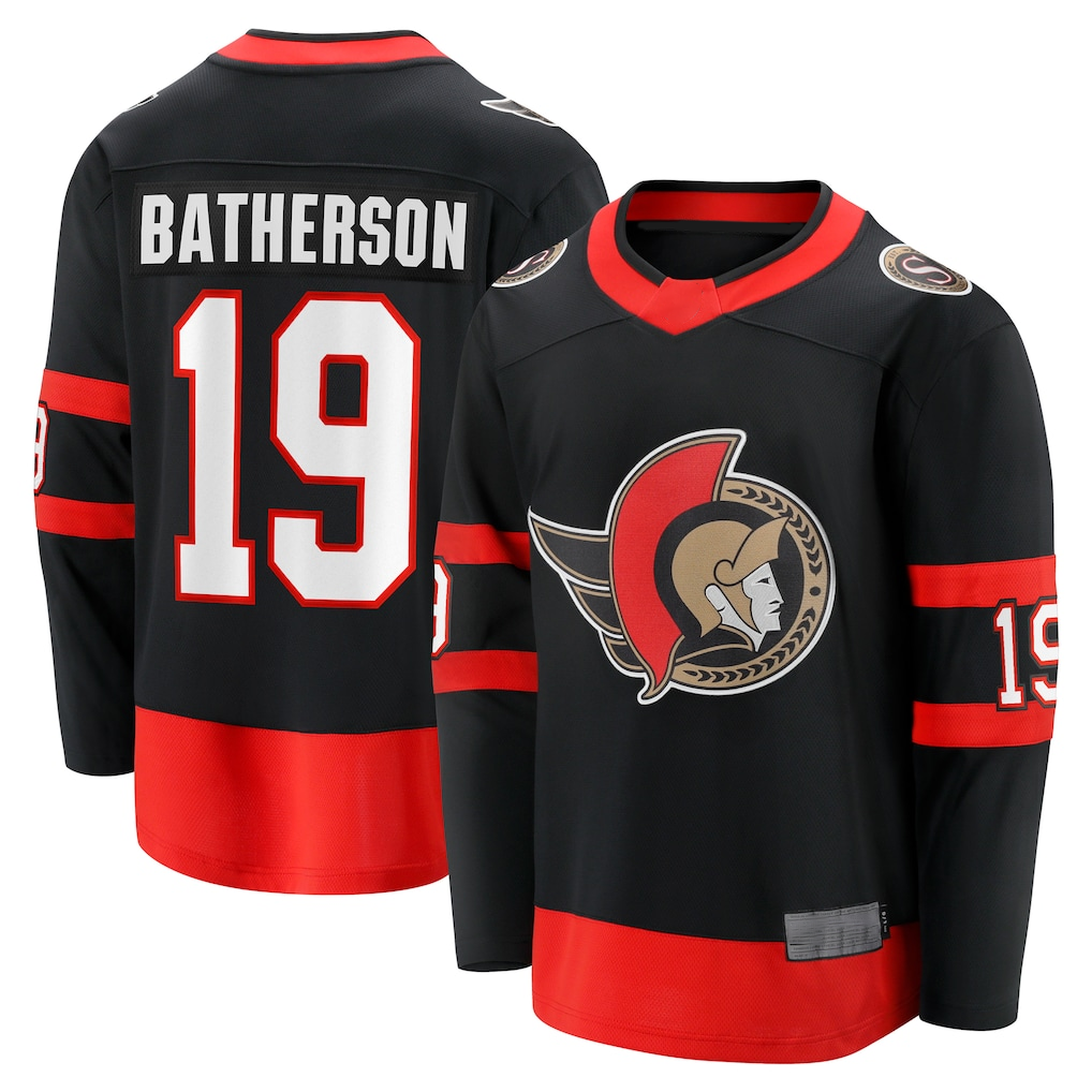 Pkot O.Senators #19 Drake Batherson Black Home Breakaway Jerseys