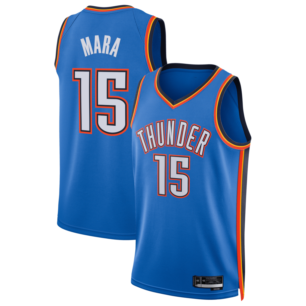 Pkot OC.Thunder #15 Aday Mara Blue Swingman Stitched Jerseys- Icon Edition