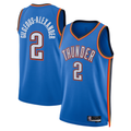 Pkot OC.Thunder #2 Shai Gilgeous-Alexander Blue Badge Swingman Replica Stitched Jerseys- Icon Edition