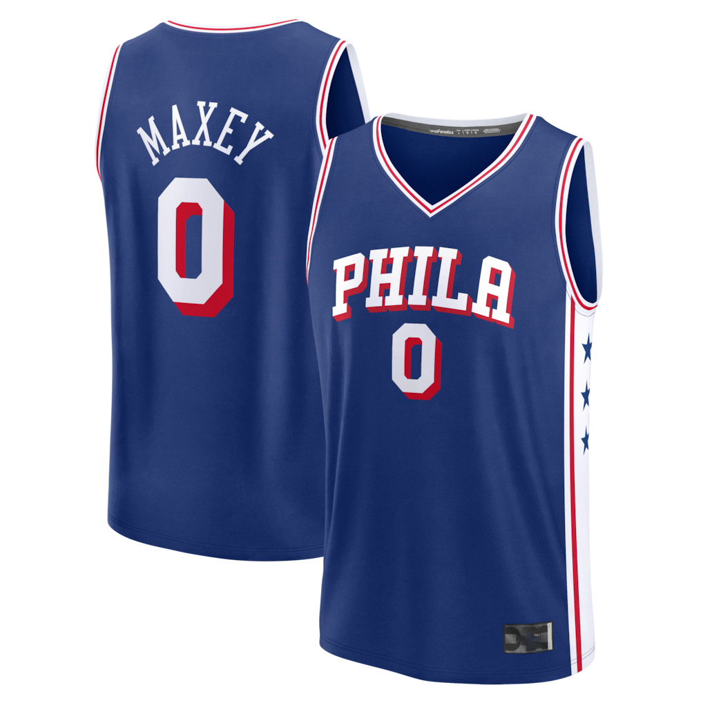 Pkot P.76ers #0 Tyrese Maxey Royal Fast Break Replica Player Jerseys - Icon Edition