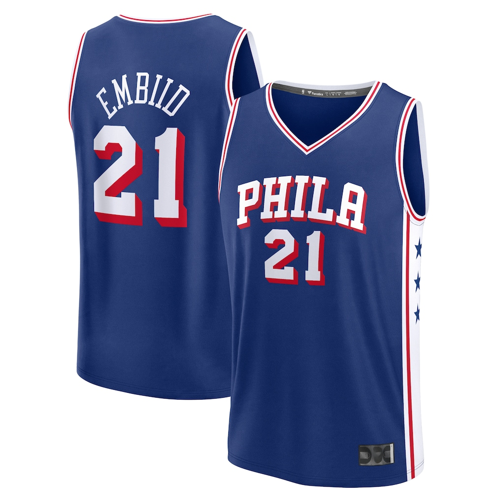 Pkot P.76ers #21 Joel Embiid  Royal Fast Break Replica Jerseys - Icon Edition