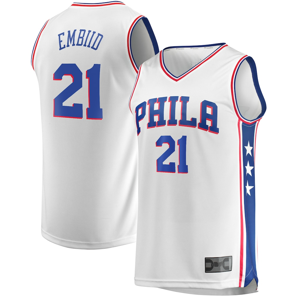 Pkot P.76ers #21 Joel Embiid White Replica Jerseys - Association Edition