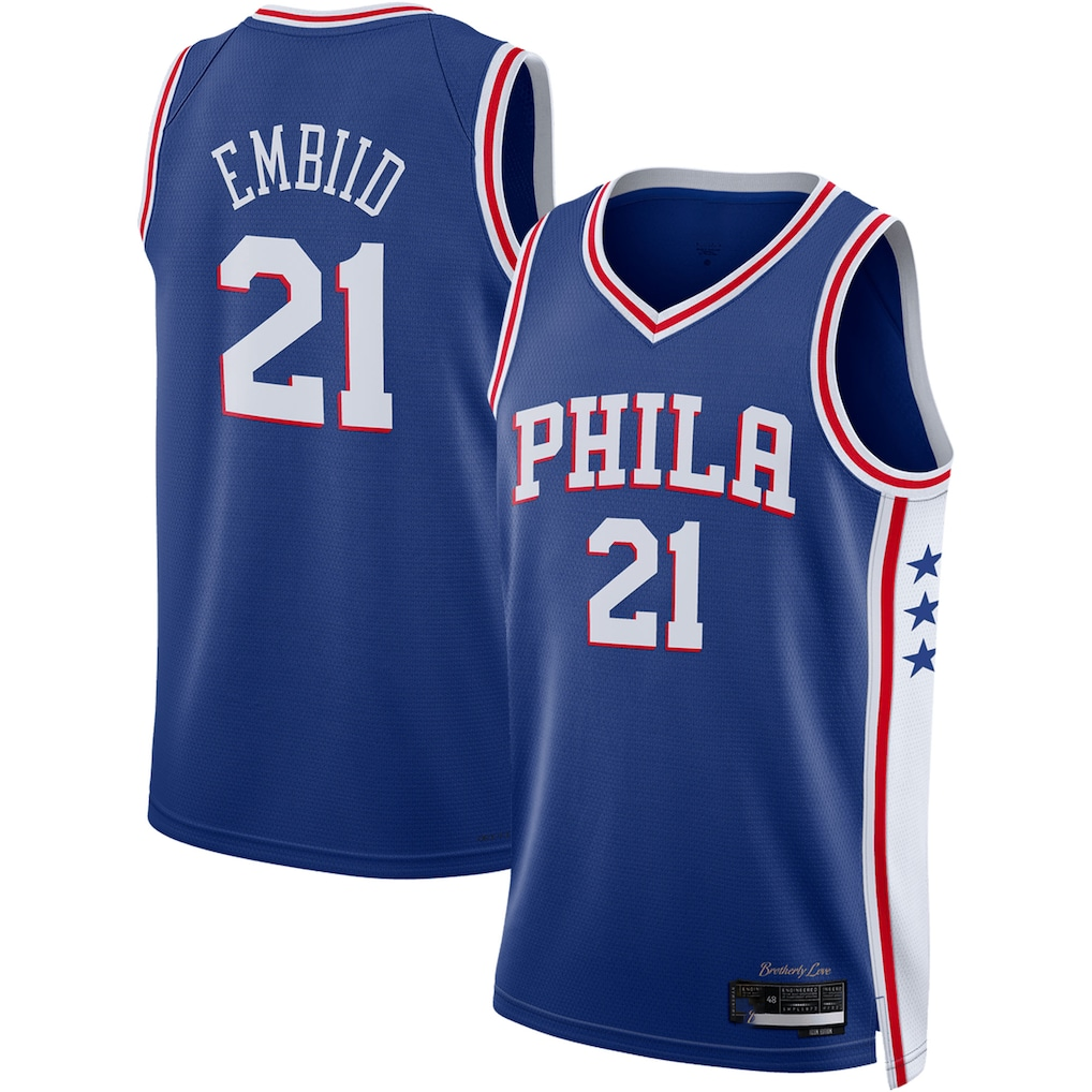 Pkot P.76ers #21 Joel Embiid Royal Swingman Jerseys - Icon Edition