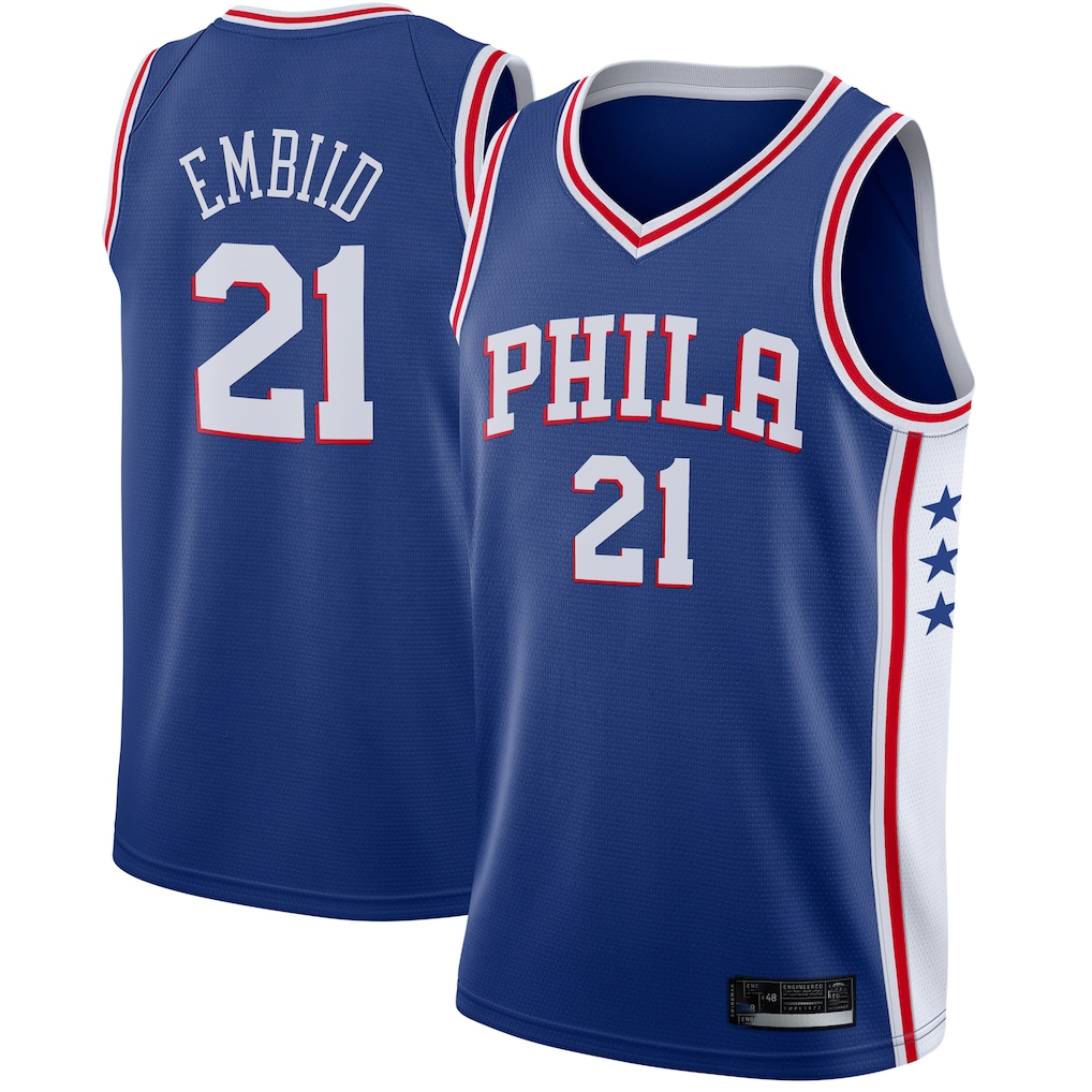 Pkot P.76ers #21 Joel Embiid Royal Swingman Jerseys - Icon Edition