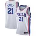 Pkot P.76ers #21 Joel Embiid White Swingman Jerseys - Association Edition