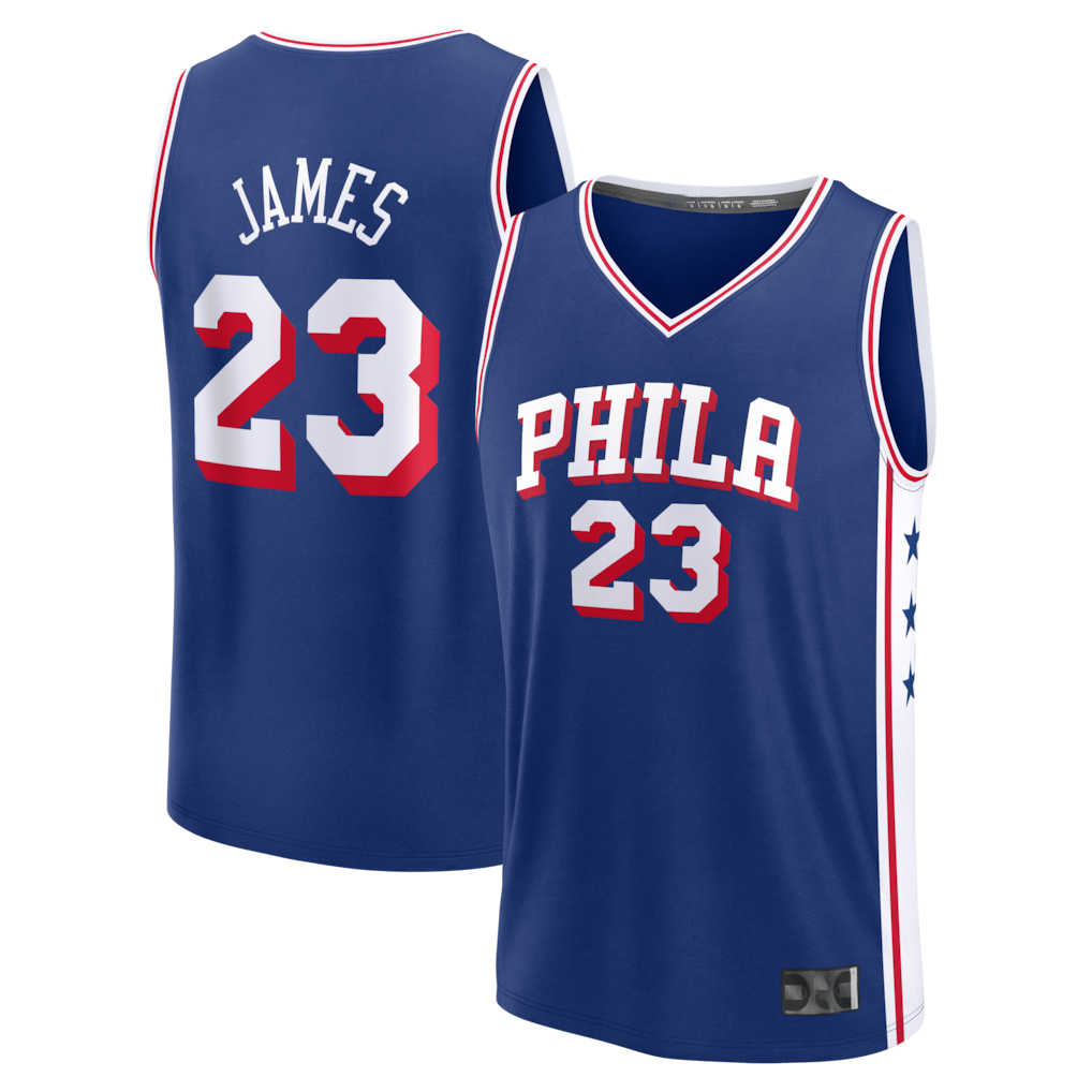 Pkot P.76ers #23 LeBron James Royal Fast Break Stitched Jerseys- Icon Edition
