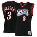 Pkot P.76ers #3 Allen Iverson Mitchell & Ness Black 200001 Hardwood Classics Swingman Jerseys