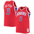 Pkot P.76ers #3 Allen Iverson Mitchell & Ness Red 199697 Big & Tall Hardwood Classics Swingman Jerseys
