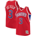 Pkot P.76ers #3 Allen Iverson Mitchell & Ness Red 199697 Hardwood Classics Swingman Jerseys