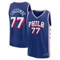 Pkot P.76ers #77 V. J. Edgecombe Royal 2025  Draft First Round Pick Fast Break Replica Jerseys - Icon Edition