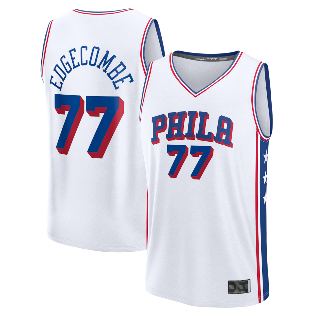 Pkot P.76ers #77 VJ Edgecombe  White Fast Break Replica Player Jerseys - Association Edition