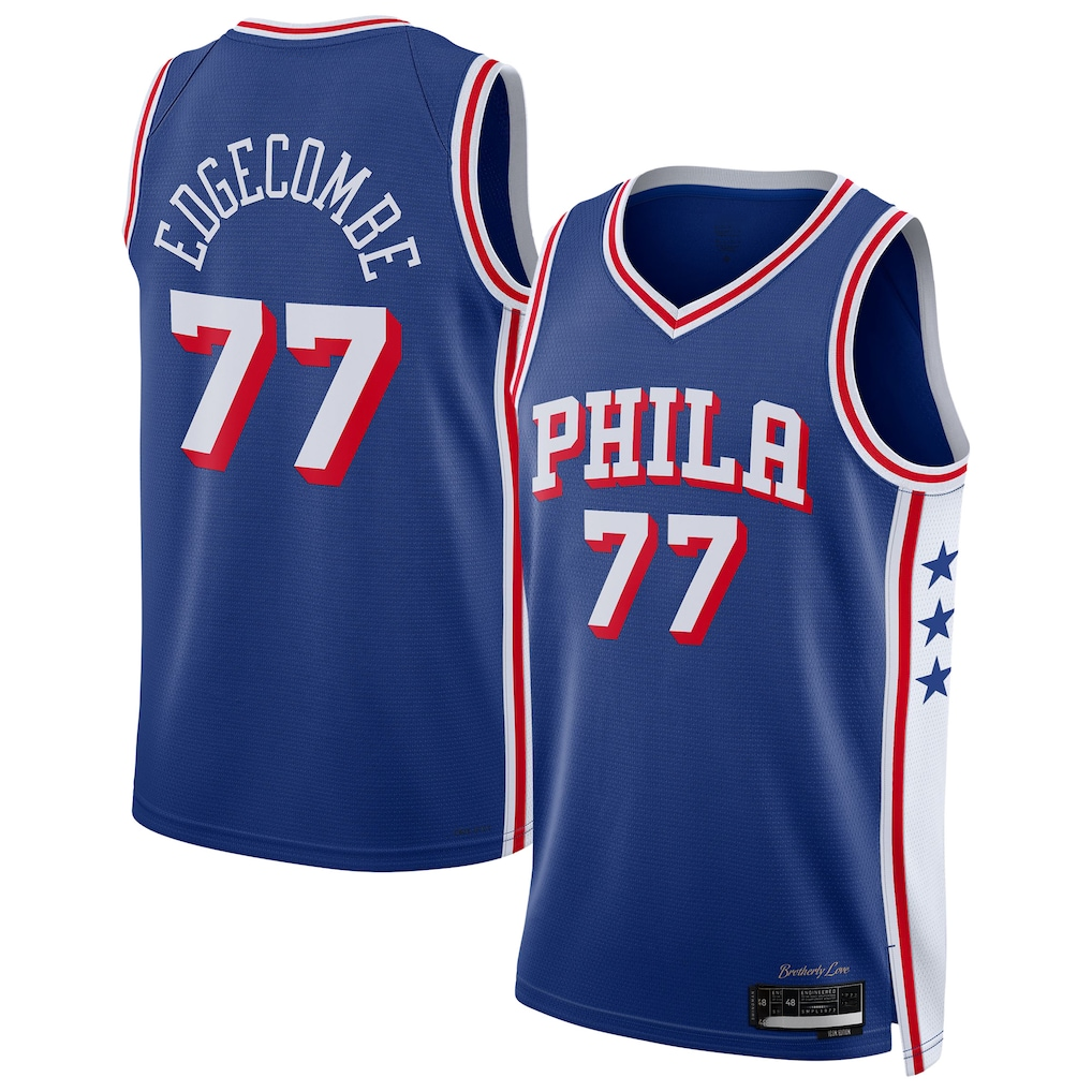 Pkot P.76ers #77 VJ Edgecombe Royal Swingman Jerseys - Icon Edition