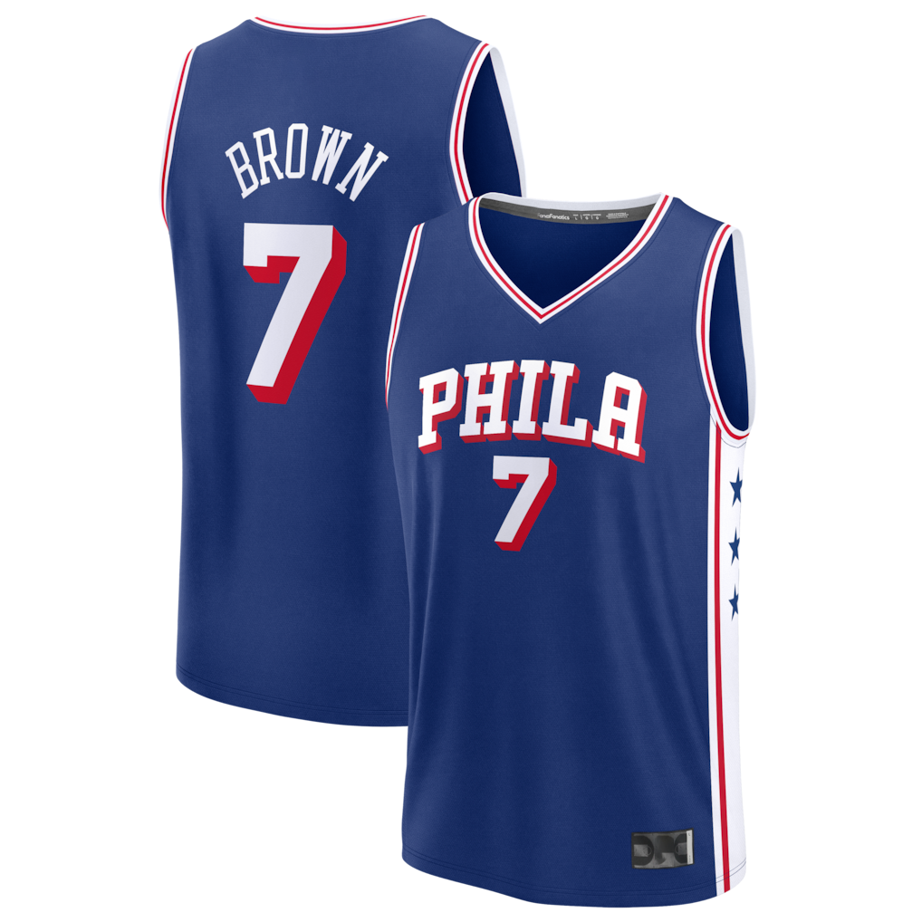 Pkot P.76ers #7 Jaylen Brown Royal Fast Break Jerseys - Icon Edition