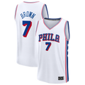 Pkot P.76ers #7 Jaylen Brown White Fast Break Jerseys - Association Edition