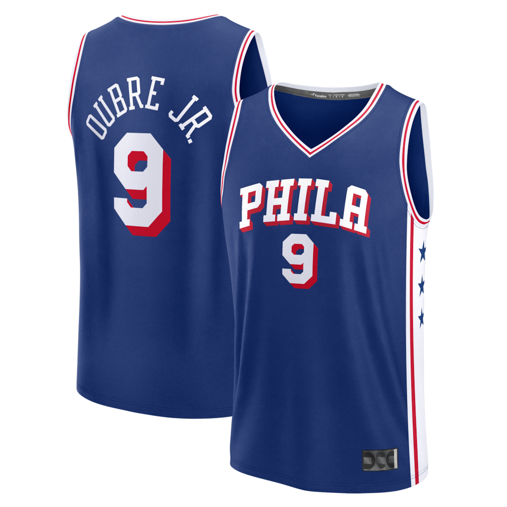 Pkot P.76ers #9 Kelly Oubre Jr. Blue Fast Break Jerseys - Icon Edition