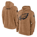 PkotP.Eagles Brown Salute to Service Pullover Hoodies Limited Game Blank Player Stitched Jerseys