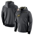 Pkot P.Eagles Gray Pullover Hoodies Home Game Blank Player Stitched Jerseys