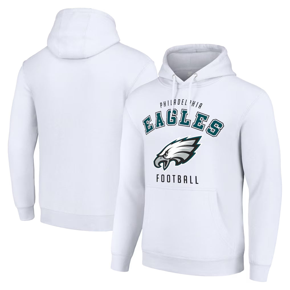 Pkot P.Eagles White Pullover Hoodies Home Game Blank Player Stitched Jerseys